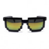 Lunettes de soleil Gamer Retro 8Bit Pixel Party noir jaune revo