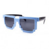 Lunettes de soleil Retro Gamer Pixel bleu noir