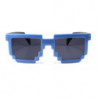 Lunettes de soleil Retro Gamer Pixel bleu noir