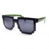 Lunettes de soleil Retro Gamer Pixel noir olive