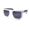 Lunettes de soleil Retro Gamer Pixel blanc noir