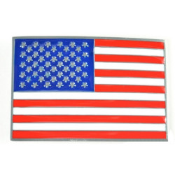 Länder Flagge Gürtelschnalle USA chrom