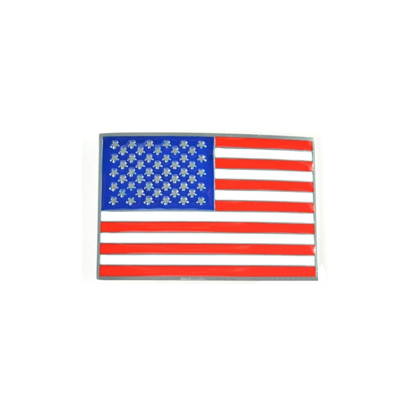 Länder Flagge Gürtelschnalle USA chrom