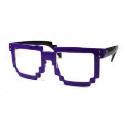 Lunettes de soleil 8-Bit Nerd Pixel purple noir