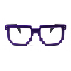 Lunettes de soleil 8-Bit Nerd Pixel purple noir