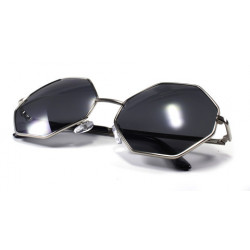 Lunettes de soleil Big Octagon Party chrome smoke