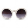 Lunettes de soleil round comic eyes lady fashion blanc