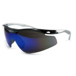 XSports Radsport Sonnenbrille schwarz silber revo