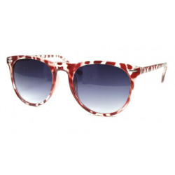 Lady Vintage runde Wayfarer Sonnenbrille ice red ruby