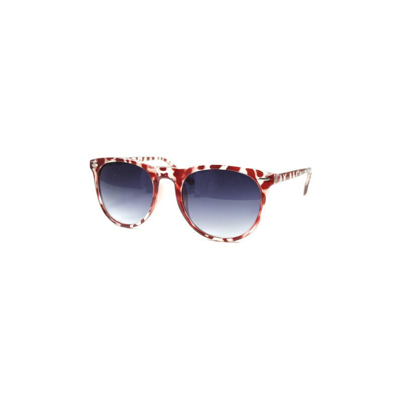 Lady Vintage runde Wayfarer Sonnenbrille ice red ruby