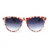 Lady Vintage runde Wayfarer Sonnenbrille ice red ruby