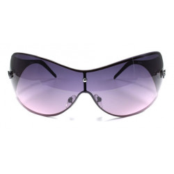 Grosse VG® Shield Fashion Designer Sonnenbrille schwarz fuchsia