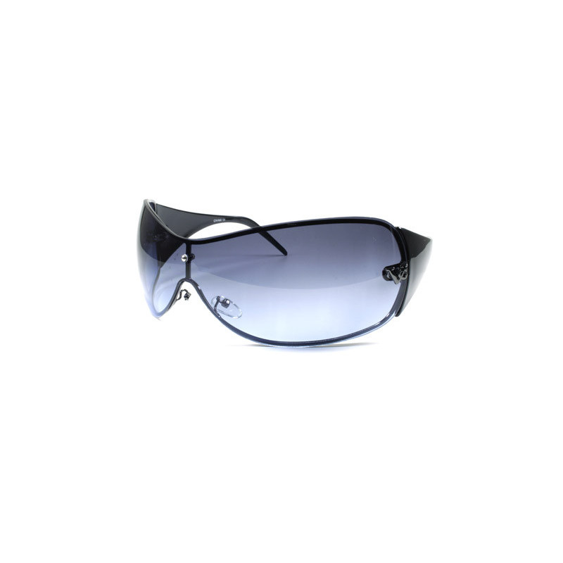 Grosse VG® Shield Fashion Designer Sonnenbrille schwarz blau