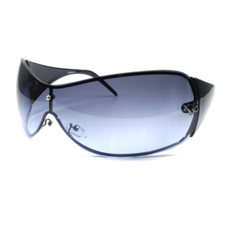 Grosse VG® Shield Fashion Designer Sonnenbrille schwarz blau