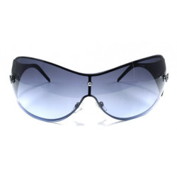 Grosse VG® Shield Fashion Designer Sonnenbrille schwarz blau