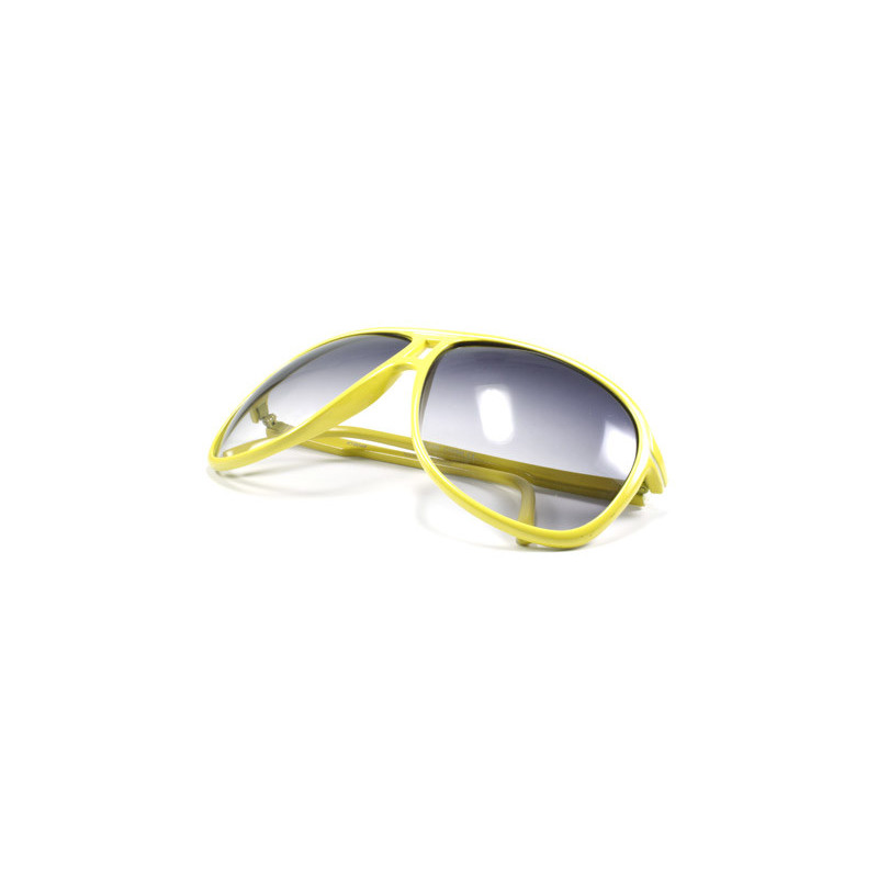 Miami Style squarecut stripe Aviator Sonnenbrille gelb