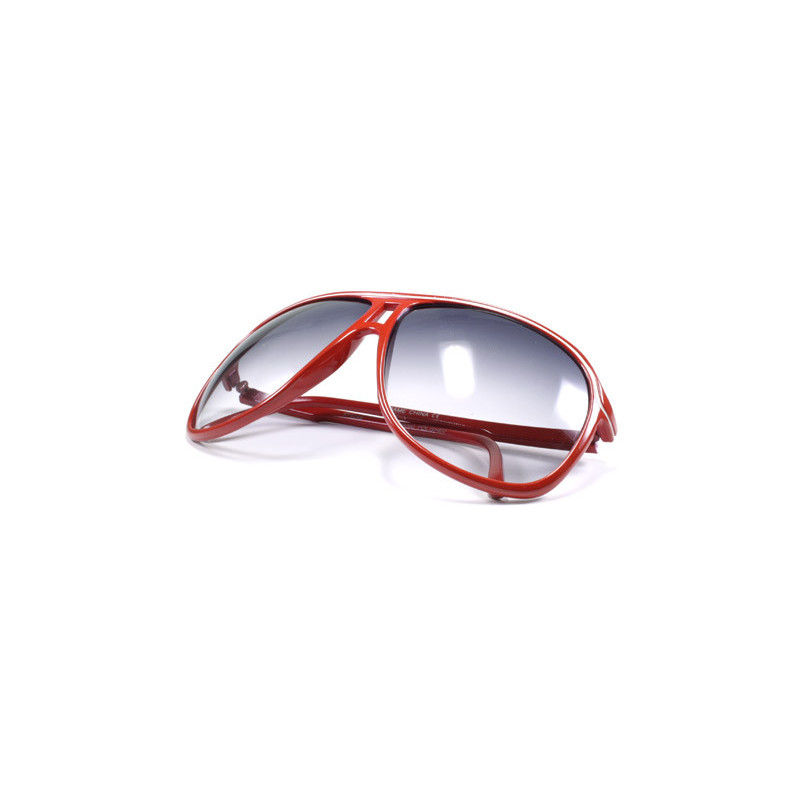 Miami Style squarecut stripe Aviator Sonnenbrille rot