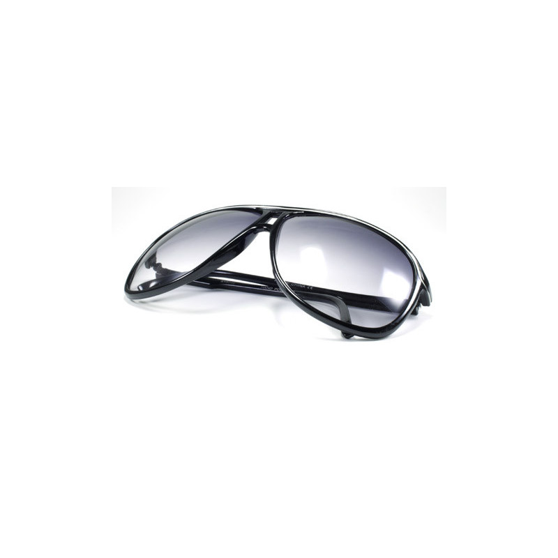 Miami Style squarecut stripe Aviator Sonnenbrille black-wt