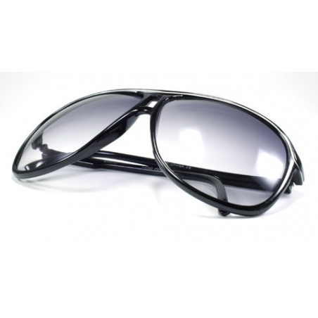 Miami Style squarecut stripe Aviator Sonnenbrille black-wt