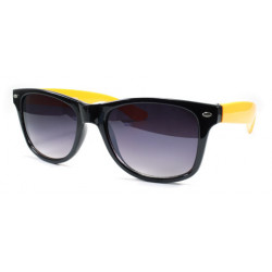 Bicolor Wayfarer Sonnenbrille ruby schwarz orange