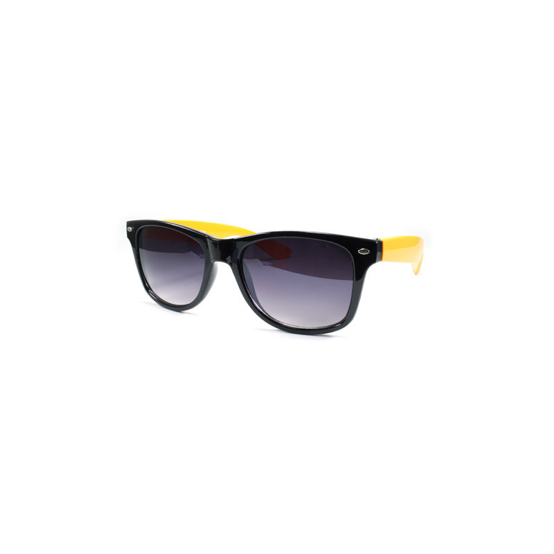 Bicolor Wayfarer Sonnenbrille ruby schwarz orange