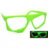 UngleichfÃ¶rmige Kult Partybrille leuchtet in der Nacht green