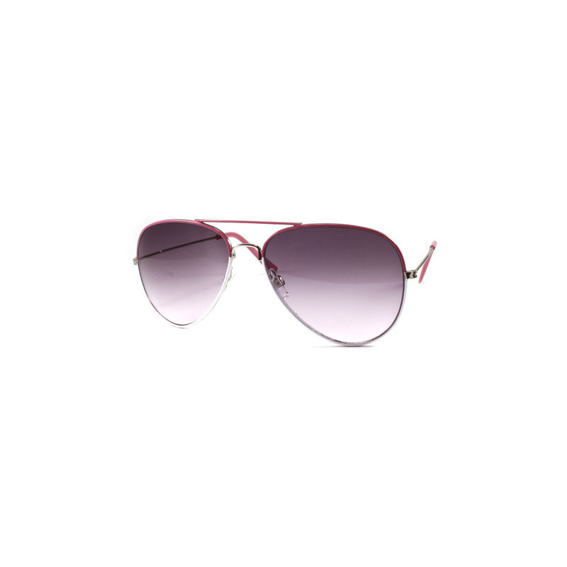 Bicolor Aviator Sonnenbrille Pilotenbrille weiss pink