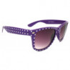Wayfarer grosse Damen Dots Punkte Sonnenbrille purple ruby
