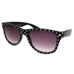 Wayfarer grosse Damen Dots Punkte Sonnenbrille black ruby