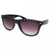 Wayfarer grosse Damen Dots Punkte Sonnenbrille black ruby