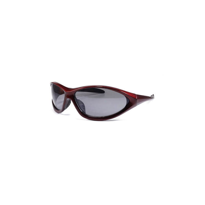 Allround Sportsonnenbrille Wabendesign metallic rot