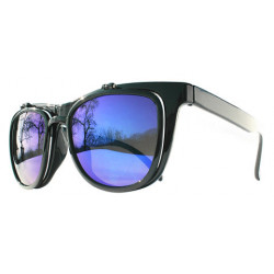 Lunettes de soleil flap revo wayfarer smoke'or'clear bk-bu