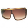 Lunettes de soleil vintage asymmetric fashion brown