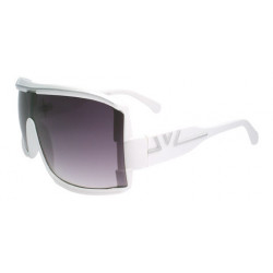 Lunettes de soleil vintage asymmetric fashion white