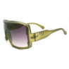 Lunettes de soleil vintage asymmetric fashion green