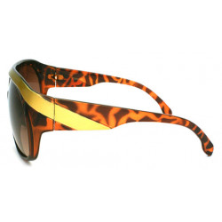 Lunettes de soleil aviator retro expanded stripes desert demi