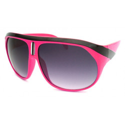 Lunettes de soleil aviator retro expanded stripes ruby pink