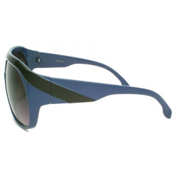 Lunettes de soleil aviator retro expanded stripes ruby blue