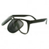 Lunettes de soleil flap trend wayfarer smoke'or'clear black