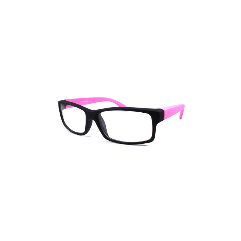 Square Nerd Wayfarer Sonnenbrille schwarz pink