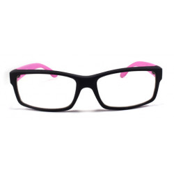 Square Nerd Wayfarer Sonnenbrille schwarz pink