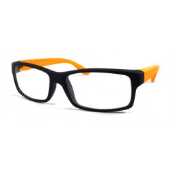 Square Nerd Wayfarer Sonnenbrille schwarz orange