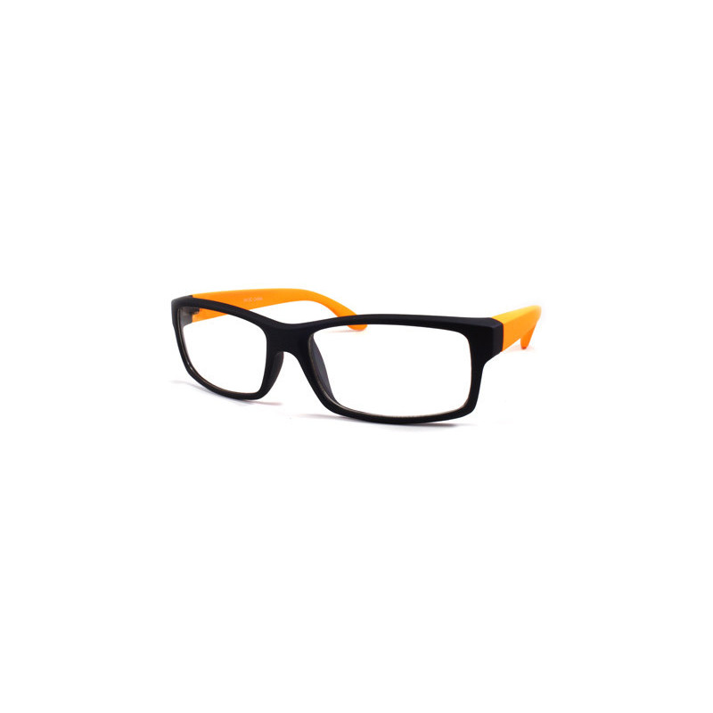 Square Nerd Wayfarer Sonnenbrille schwarz orange