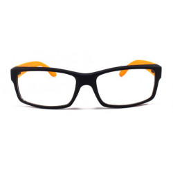 Square Nerd Wayfarer Sonnenbrille schwarz orange