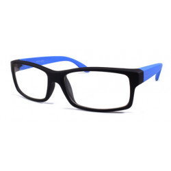 Square Nerd Wayfarer Sonnenbrille schwarz blau