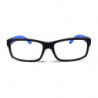 Square Nerd Wayfarer Sonnenbrille schwarz blau