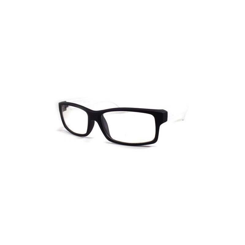 Square Nerd Wayfarer Sonnenbrille schwarz weiss