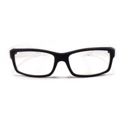 Square Nerd Wayfarer Sonnenbrille schwarz weiss