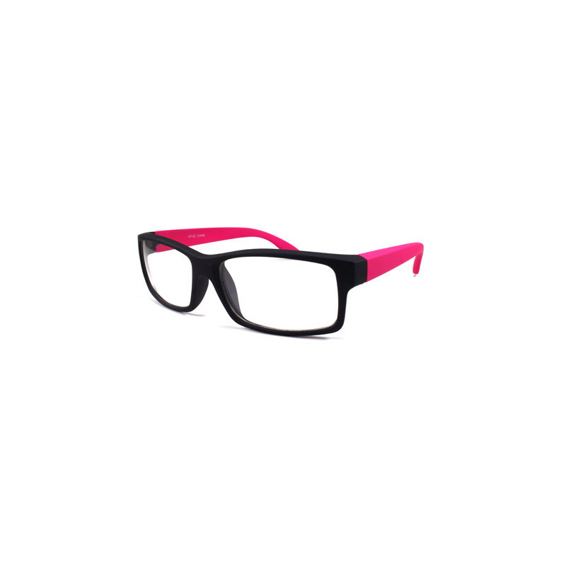 Square Nerd Wayfarer Sonnenbrille schwarz fuchsia