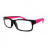 Square Nerd Wayfarer Sonnenbrille schwarz fuchsia